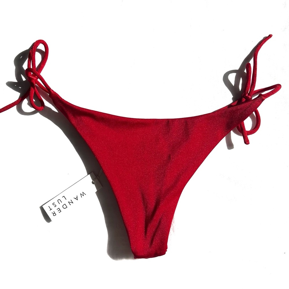 WANDER LUST swim | Cheeky Red Bathing Suit bottoms Ava Bottom in Cosmopolitan